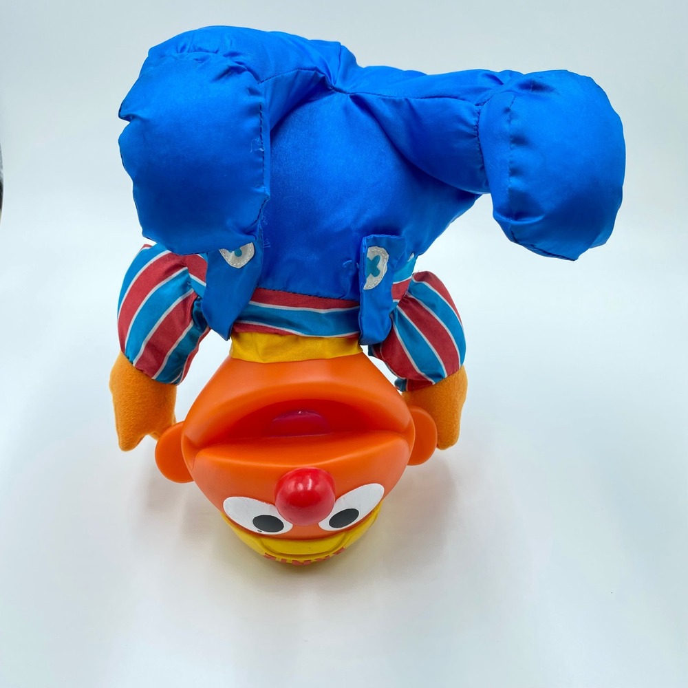 Vintage‎ 1995 Tyco Tumbling Ernie Sesame Street Plush Toy Doll 11" Blue